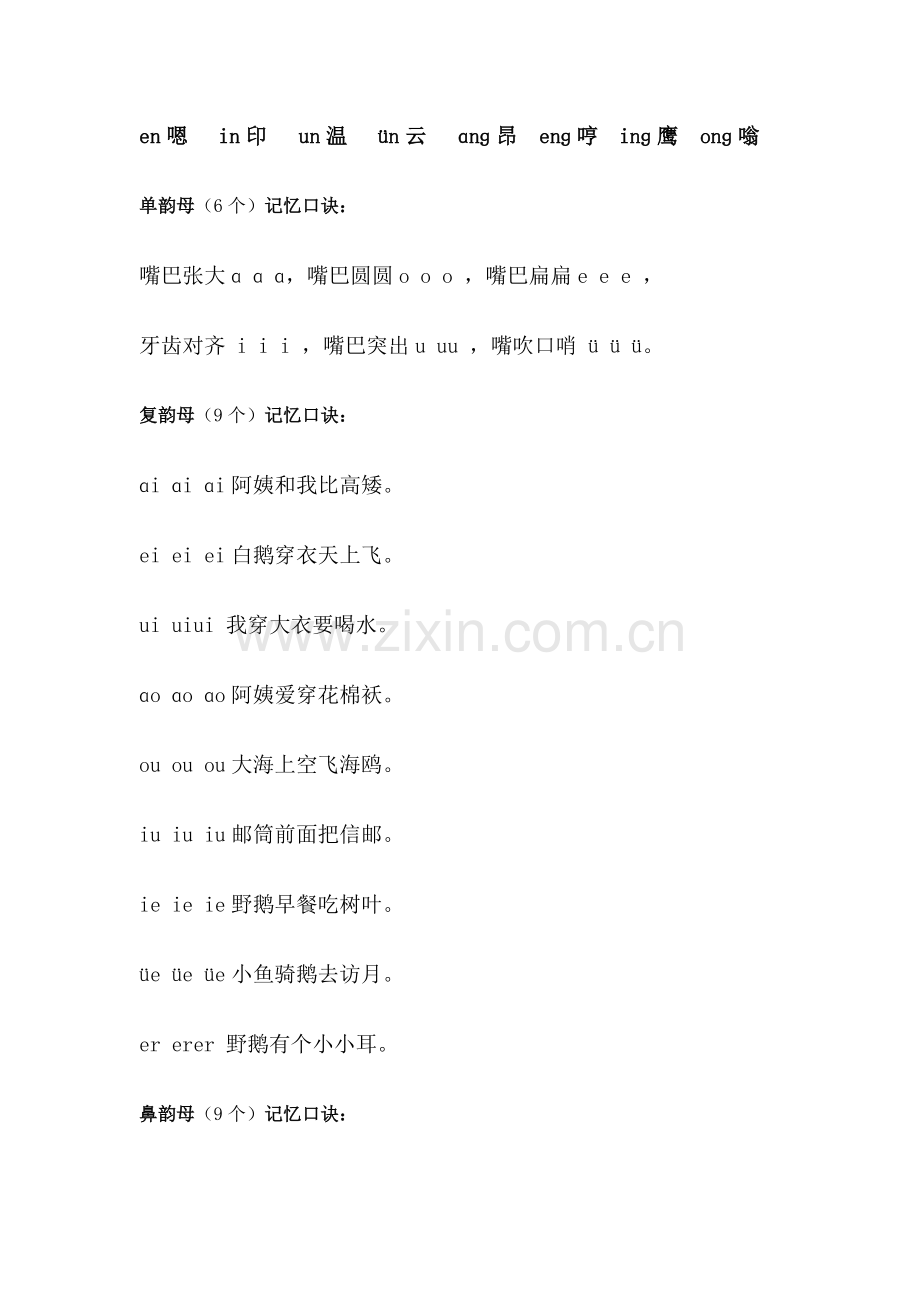 小学拼音学习大全含记忆口诀拼读书写标调规则.doc_第2页