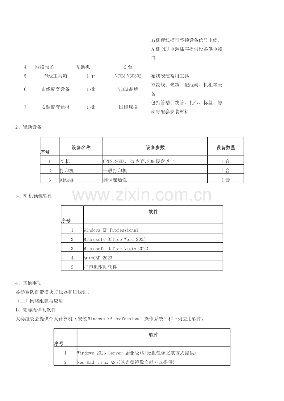 职业院校技能大赛高职组项目广西选拔赛计算机网络组建与安全维护项目技术规范.doc_第2页