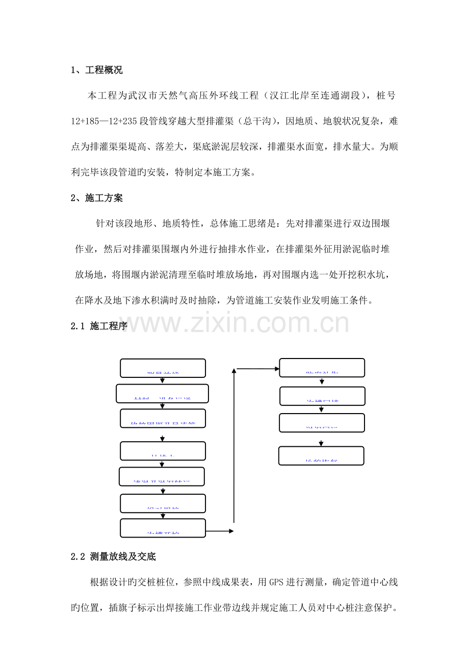 天然气管道穿越沟渠施工方案.doc_第2页