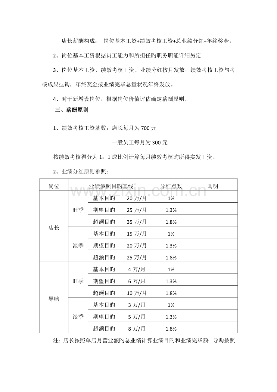 门店员工工作考核及薪资规定.doc_第2页