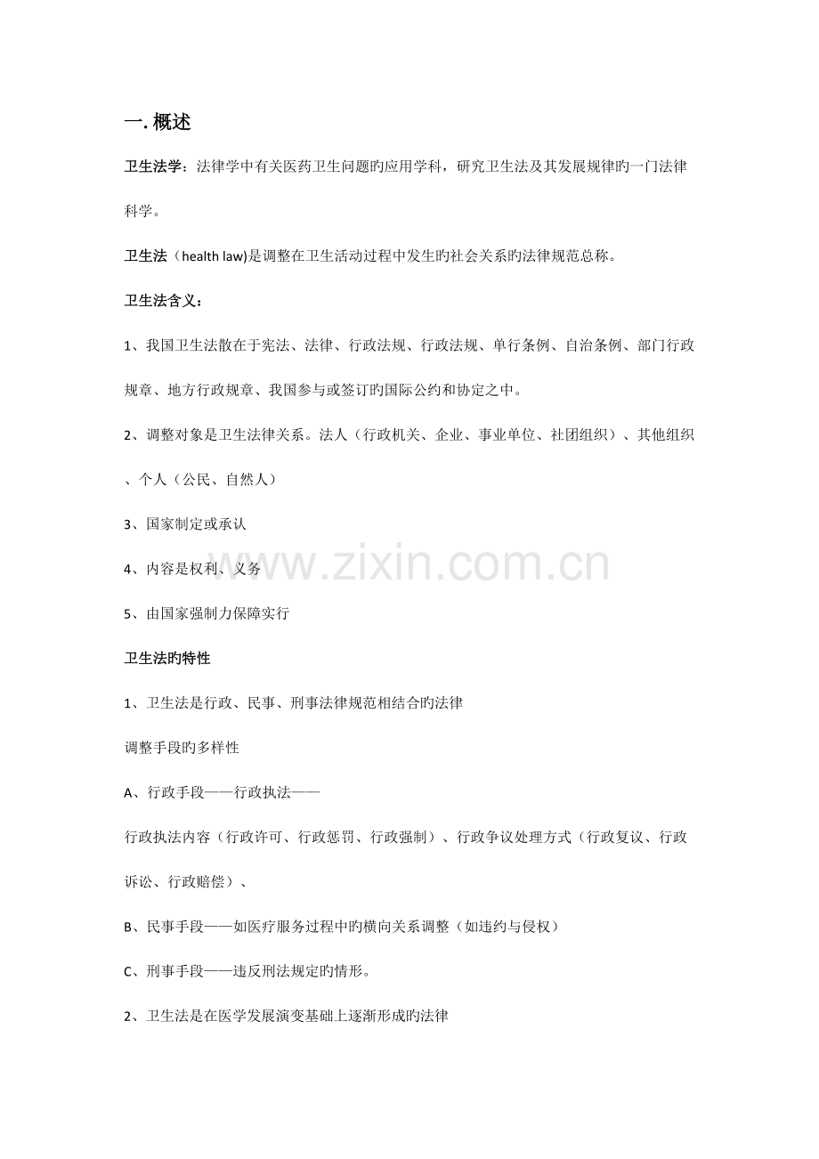 2023年卫生法知识点总结.doc_第1页