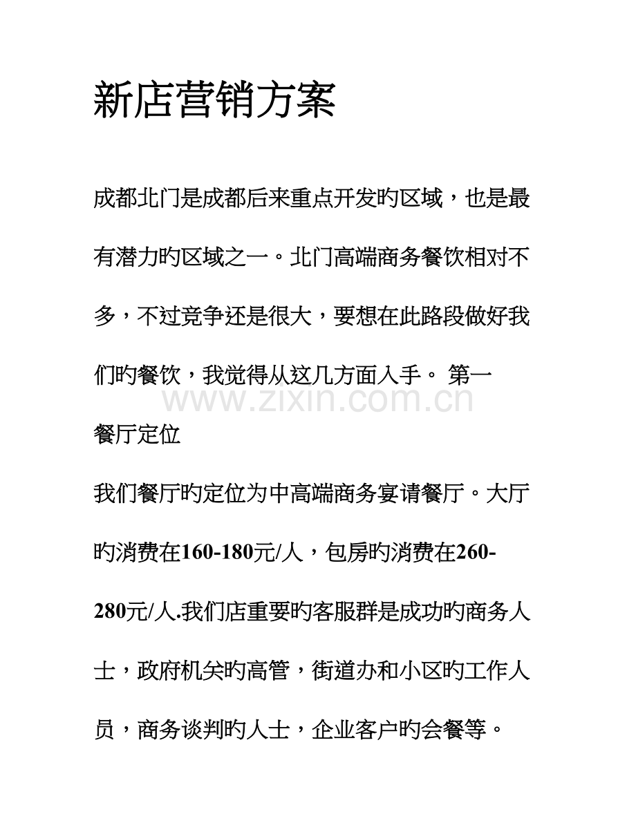 新店营销方案.doc_第1页