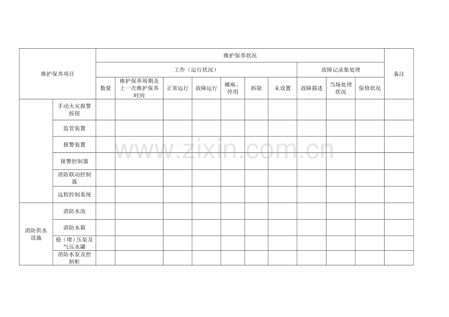 建筑消防设施维护保养情况报告表.doc_第2页