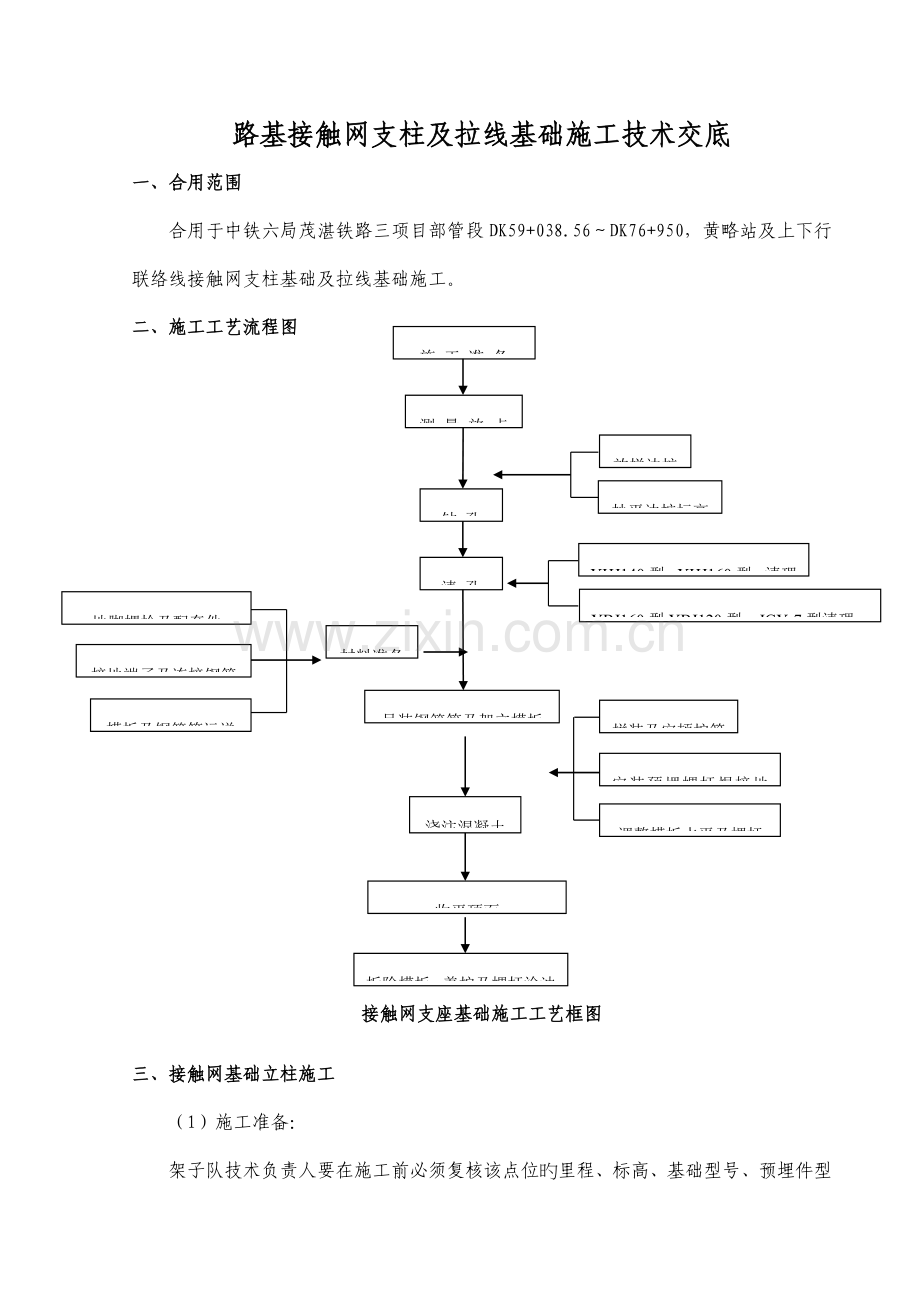 路基接触网支柱基础技术交底.doc_第1页