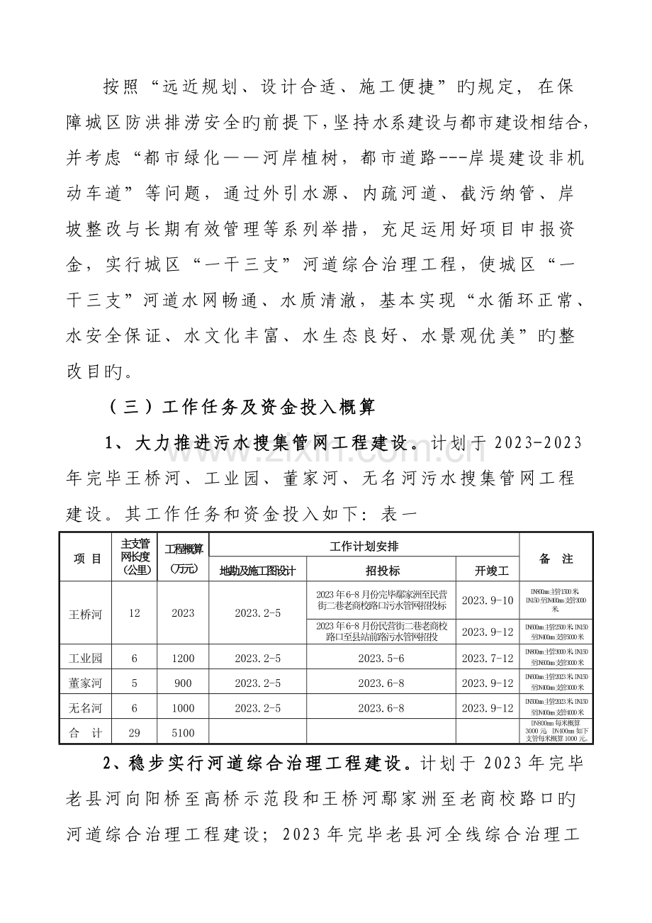 县城区一干三支河道综合治理方案汇报.doc_第2页