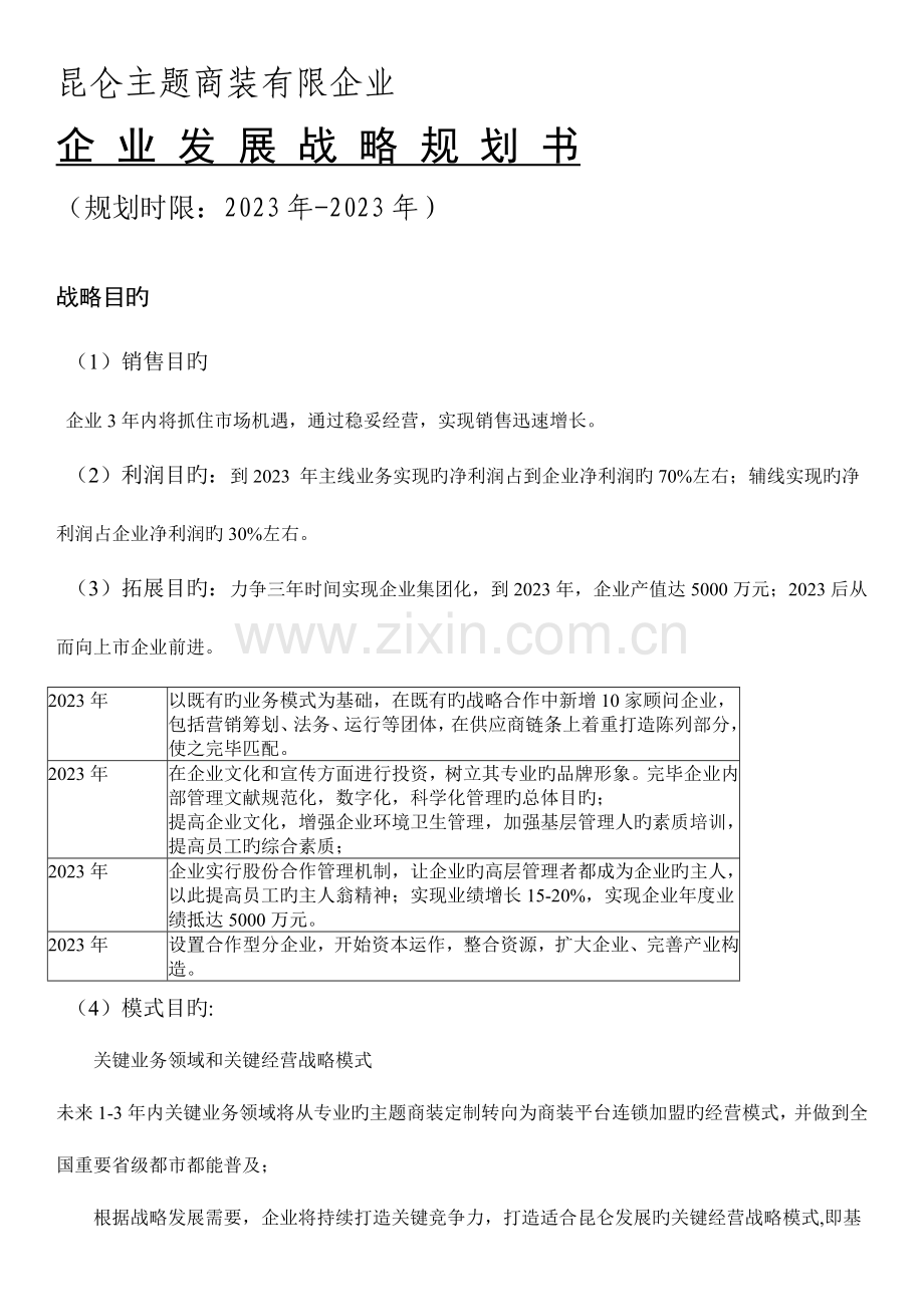 公司发展战略规划书.doc_第1页