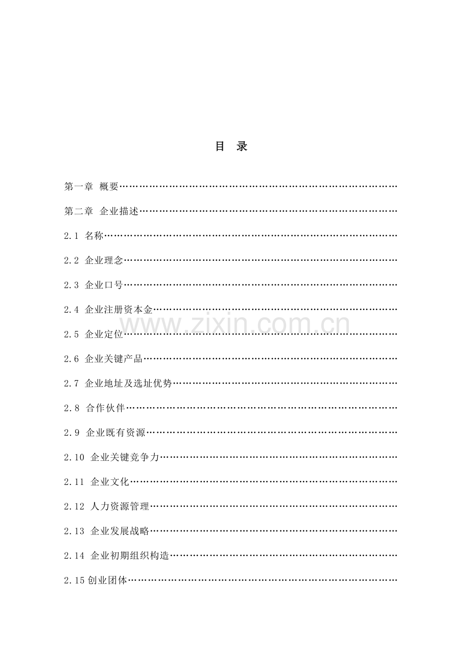 大学生创业计划书模板纲目式.doc_第2页