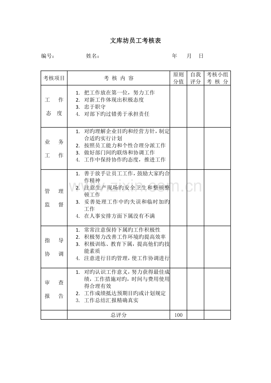 公司员工考核表细则及方法.docx_第1页