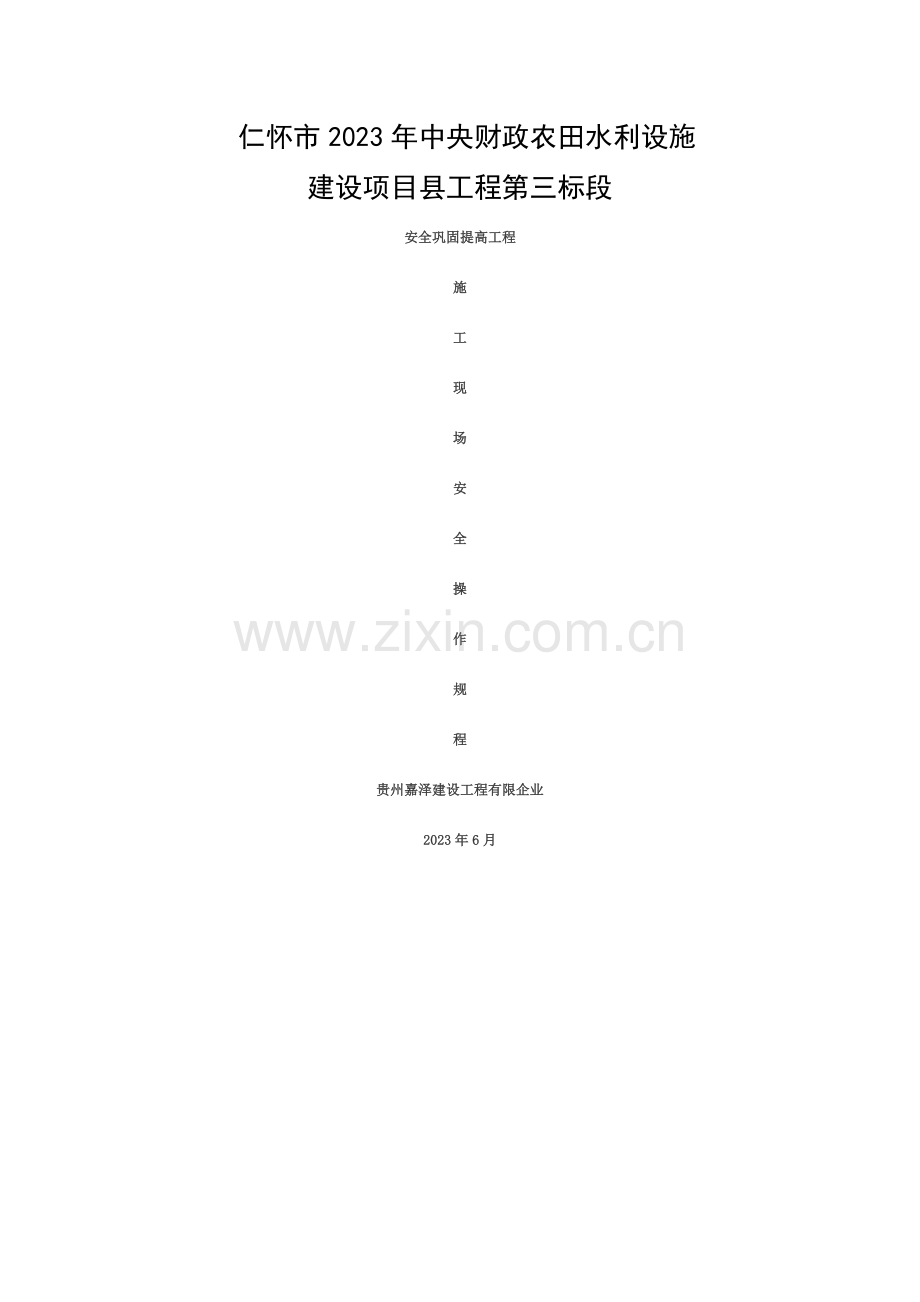 施工现场安全操作规程模板模板.doc_第1页