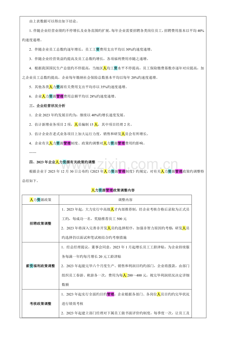 公司人力资源部年度预算方案样本.docx_第2页