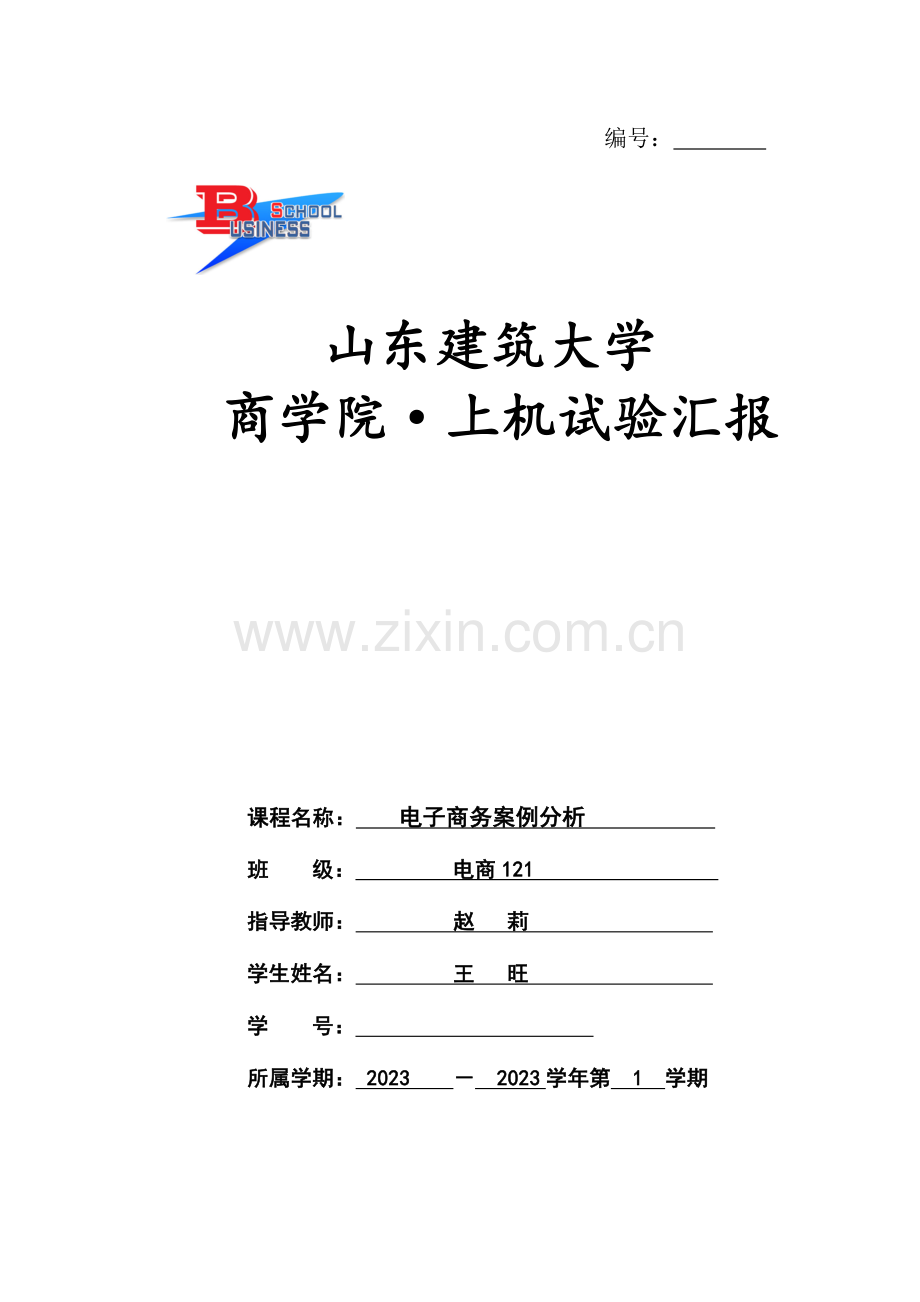 2023年电子商务案例分析实验报告.doc_第1页