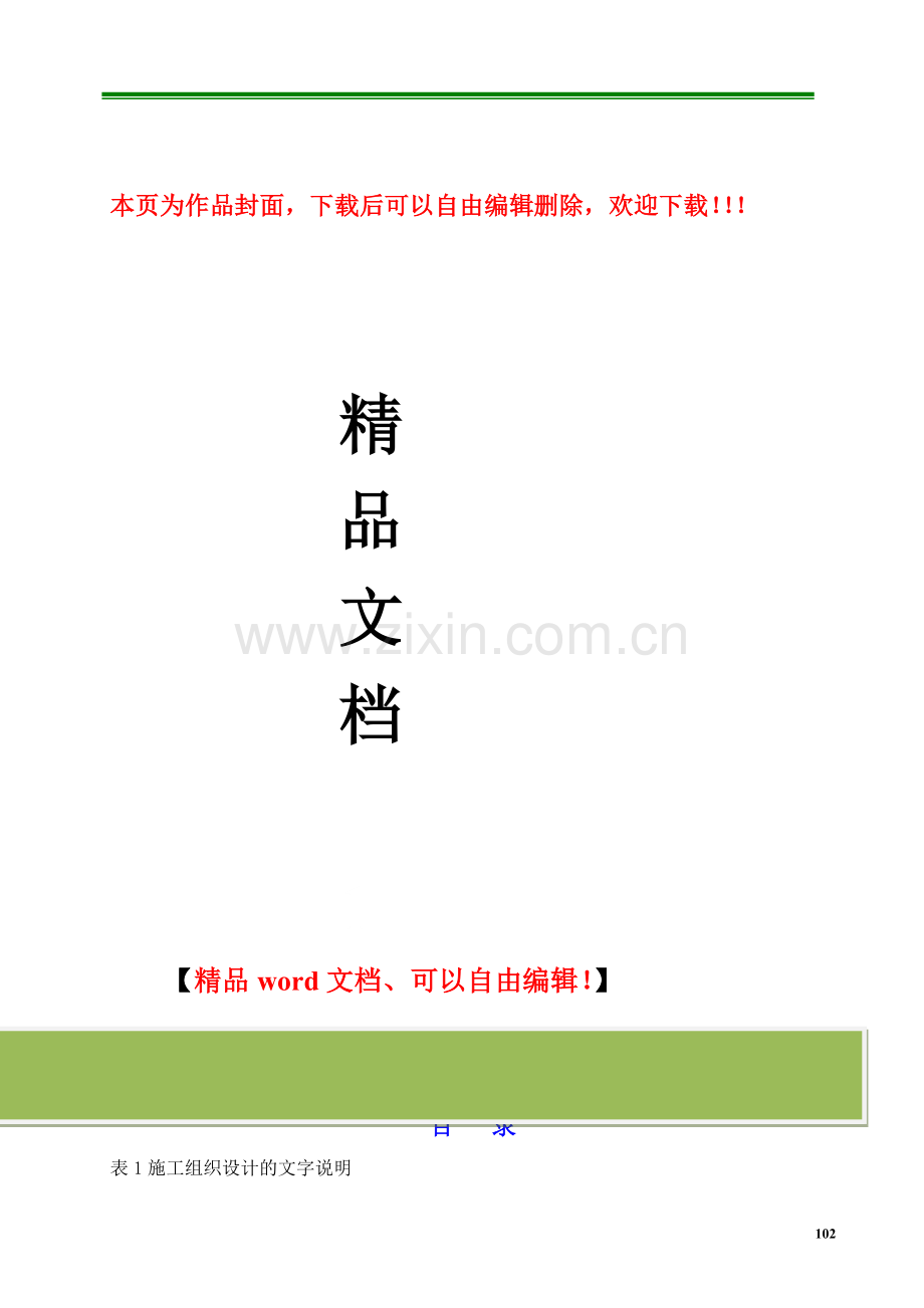 施工组织设计文字说明投标文件技术标.doc_第1页