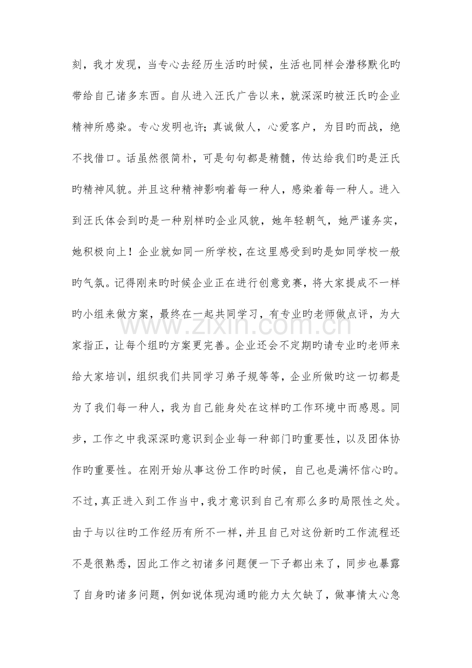 广告公司试用期工转正作总结与广告协会工作计划规划思路合集.doc_第2页