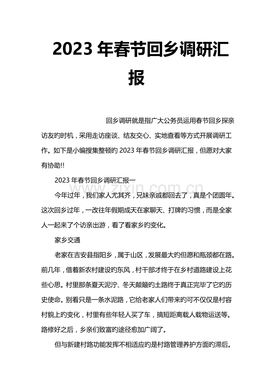 春节回乡调研报告.doc_第1页