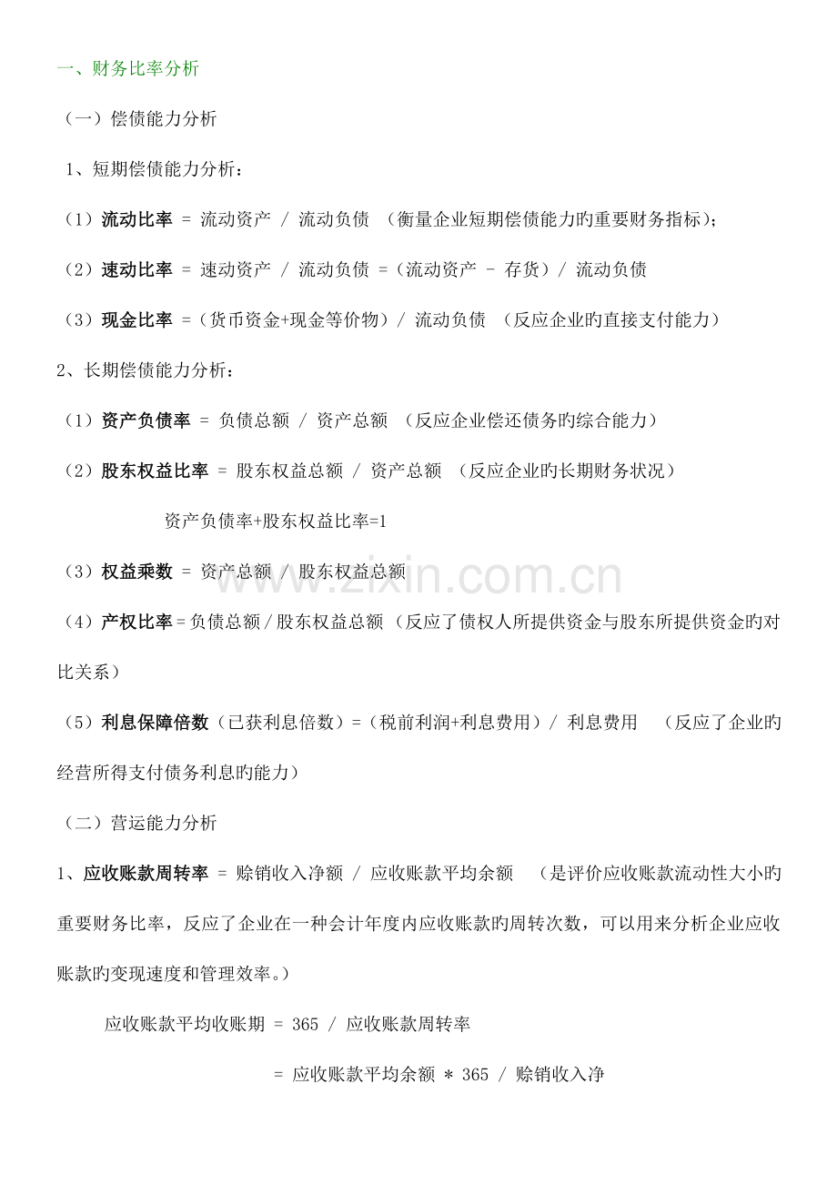 2023年中级审计师考试中的重要公式概要.doc_第1页