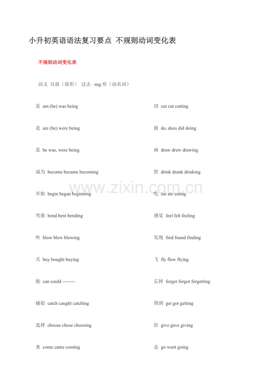 2023年小升初英语语法复习要点练习题.doc_第1页