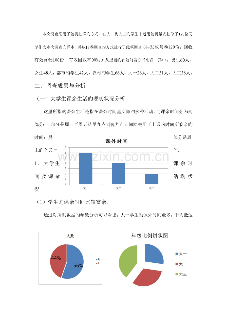 毛概社会实践调查大学生课余生活调查报告.doc_第2页