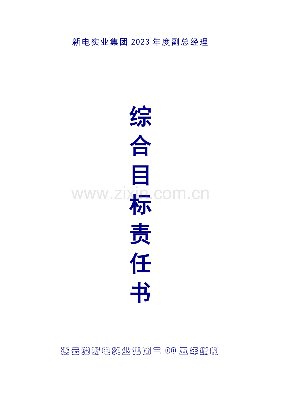 某集团公司副总综合目标责任书.doc_第1页