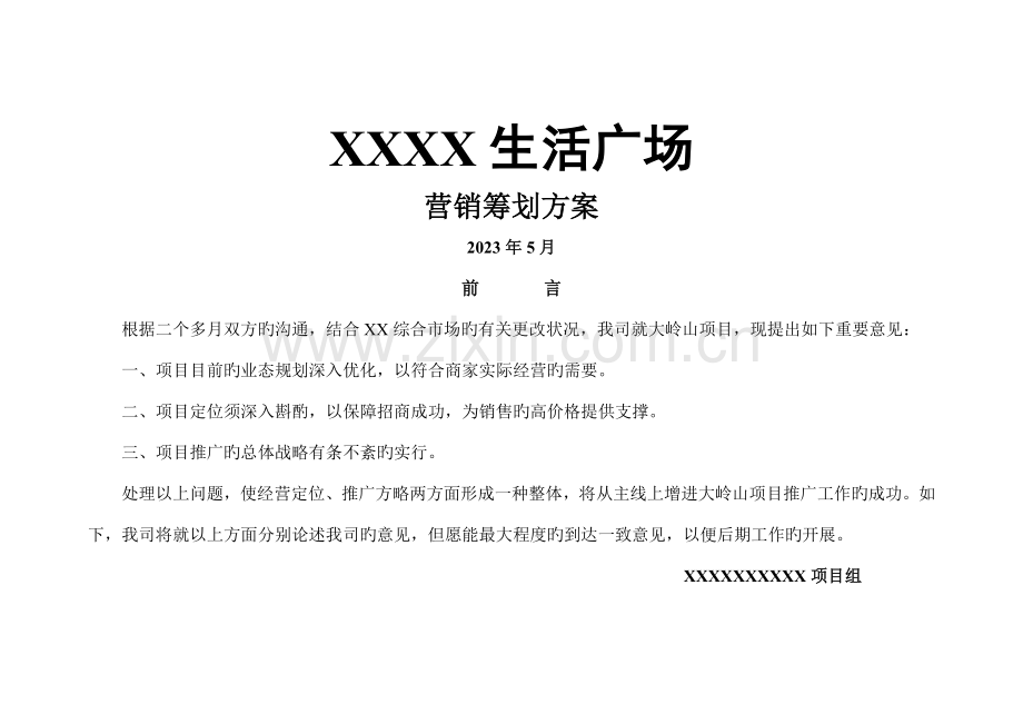 大岭综合市场营销方案定位报告.docx_第1页