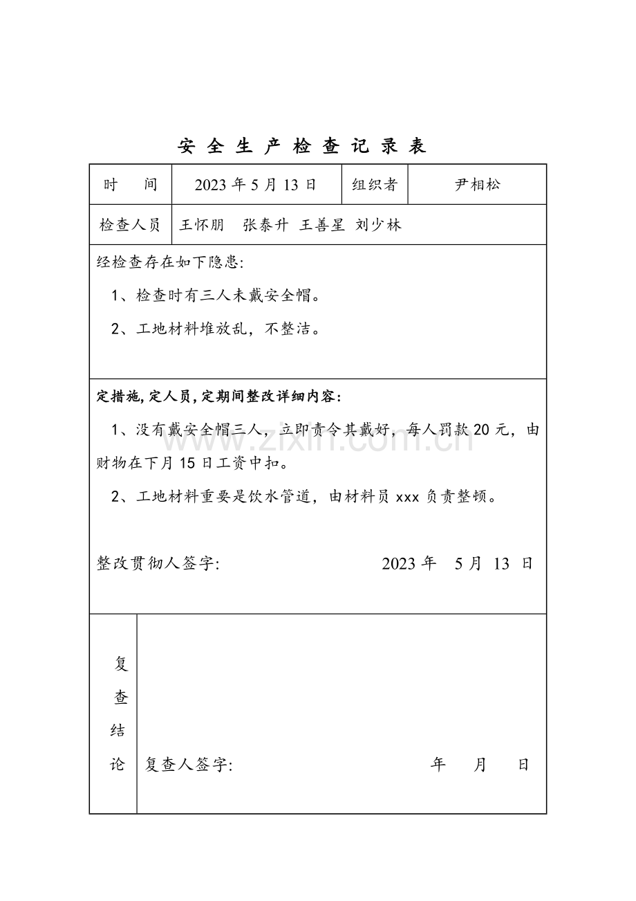 安全生产标准化日常检查表.doc_第2页