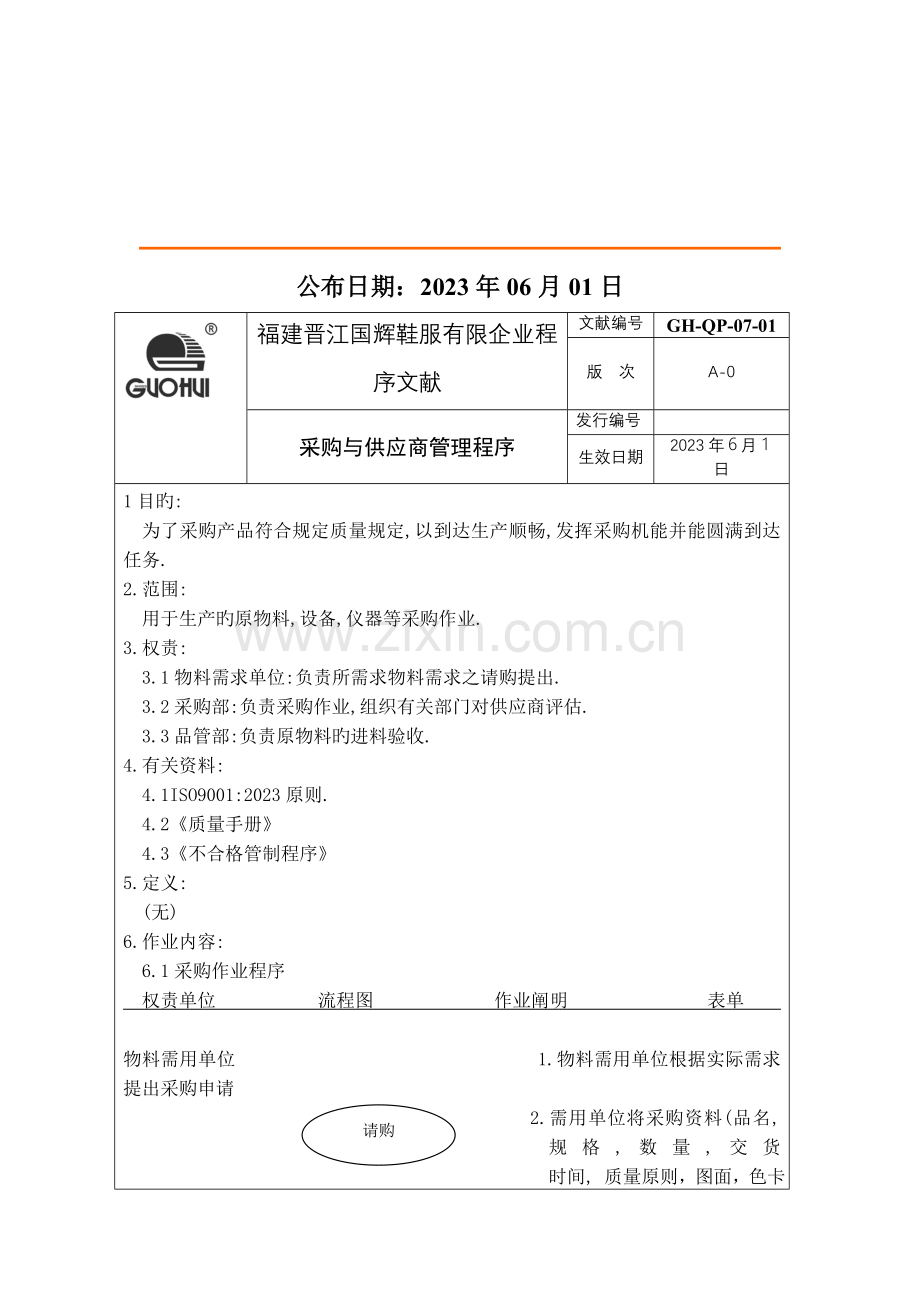 鞋服有限公司采购与供应商管理程序制度范本DOC格式.doc_第2页