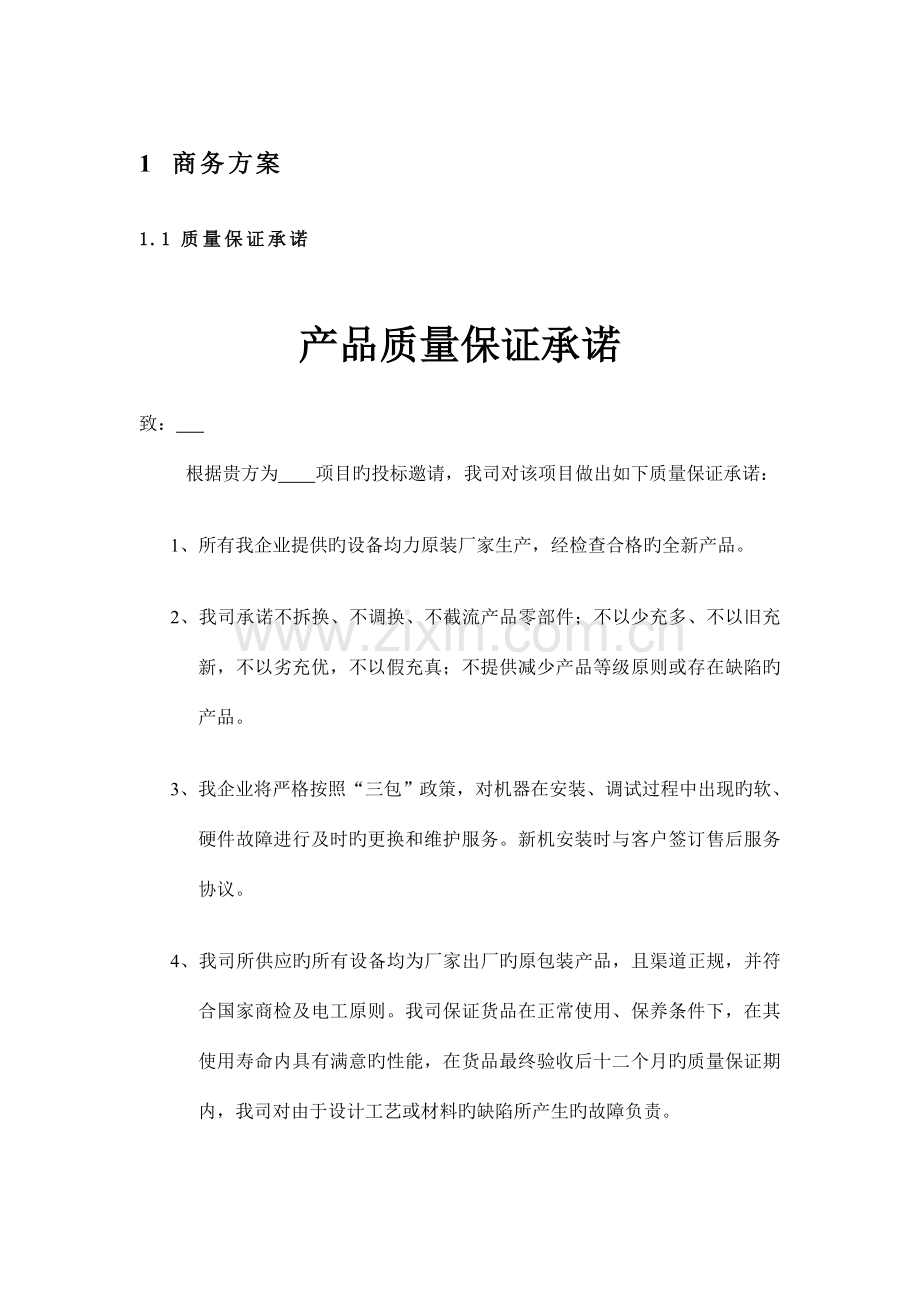 商务方案模版.doc_第1页