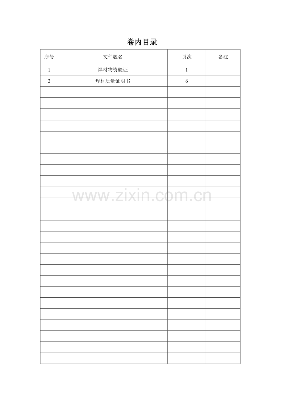 锅炉机组安装竣工移交资料表式名称与编号.doc_第2页