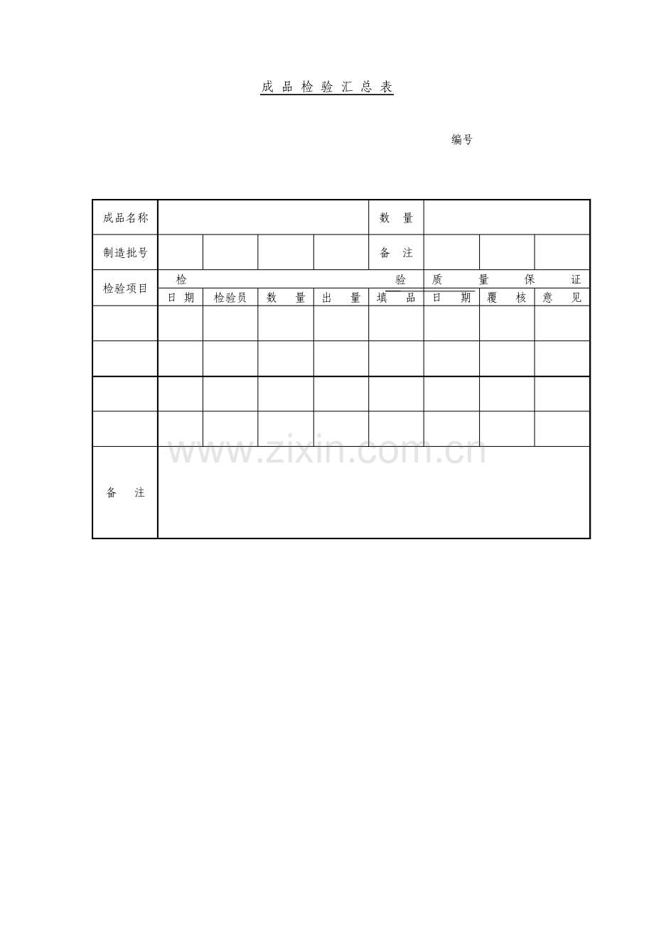 成品检验汇总表表格模板.pdf_第1页