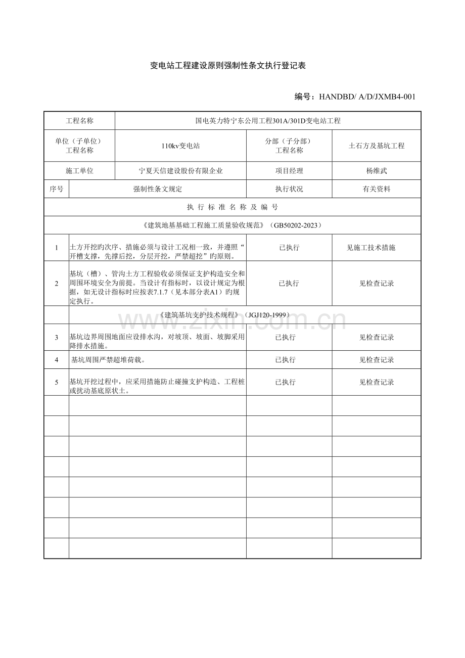 301A变电站工程建设标准强制性条文执行检查及汇总表.doc_第2页