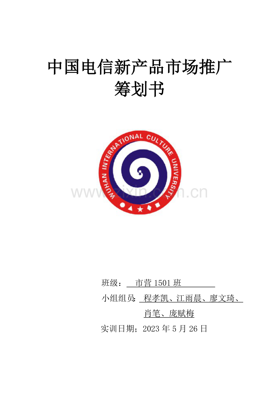 中国电信新产品市场推广策划书.doc_第1页