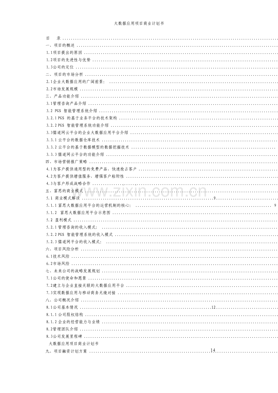 大数据应用项目商业计划书.pdf_第2页