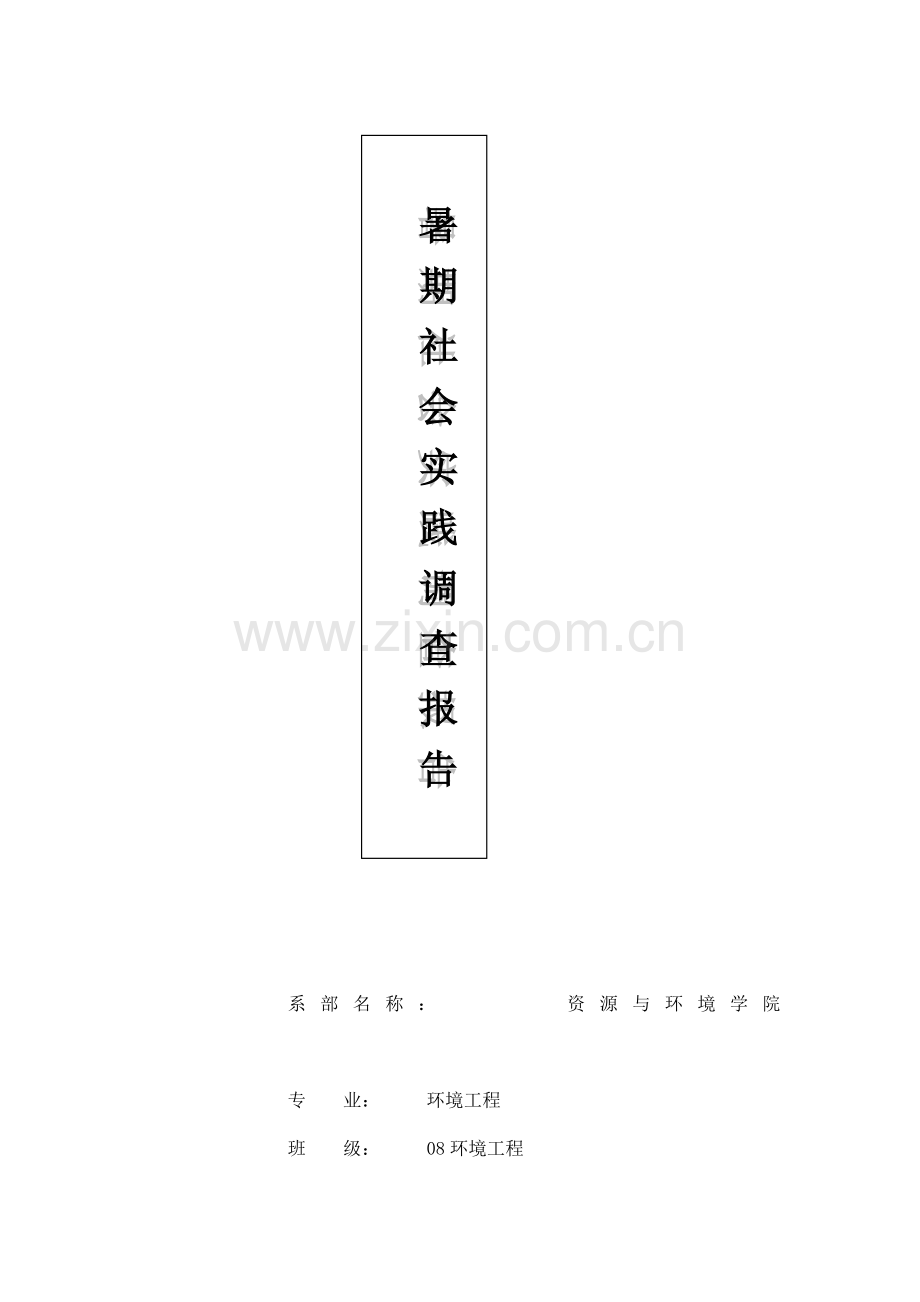 张鑫暑期社会实践调查报告.doc_第1页