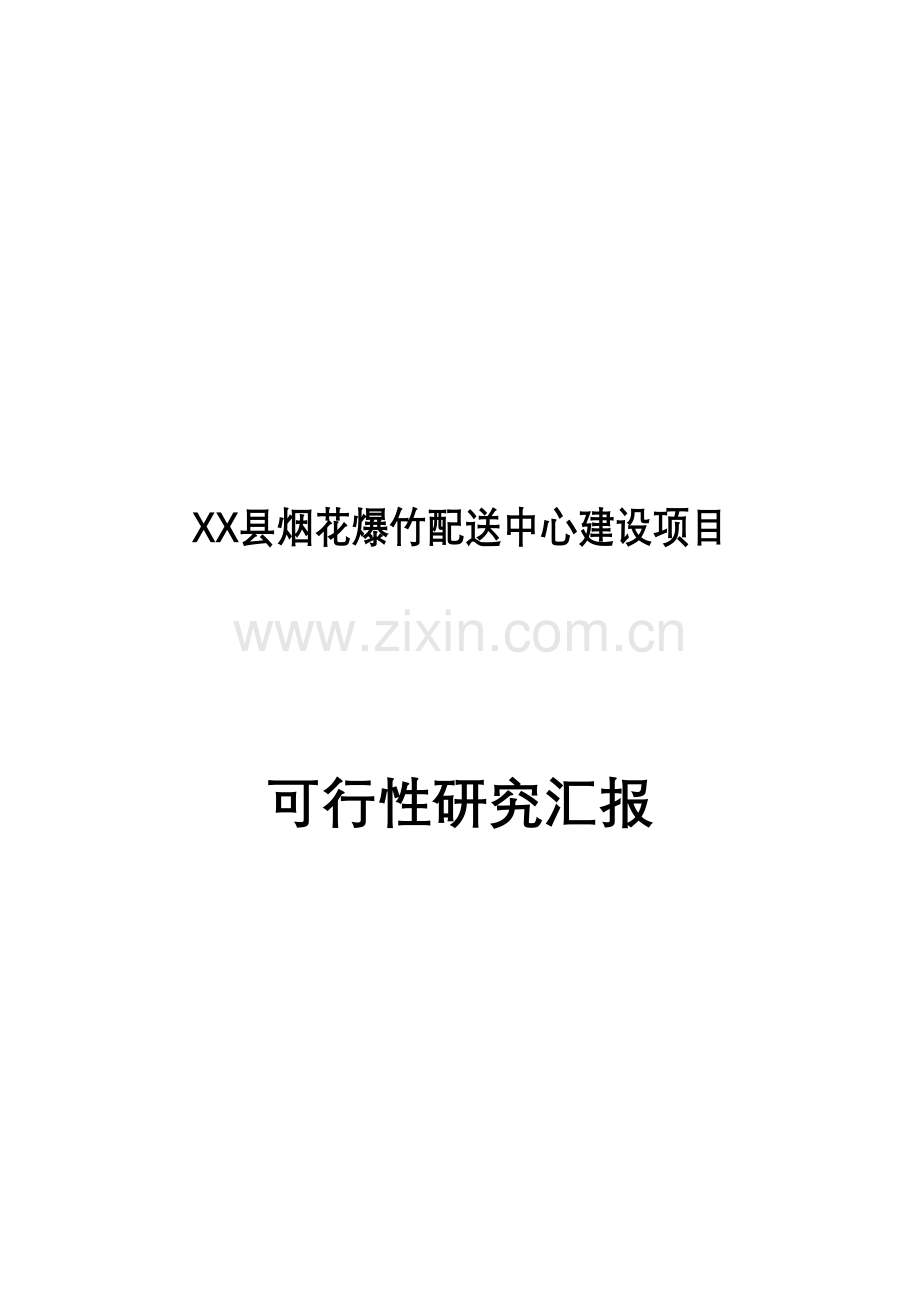 烟花爆竹销售项目可行性报告.doc_第1页