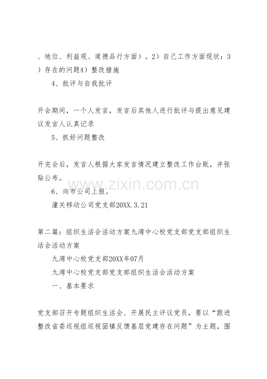 组织生活会活动方案.doc_第2页