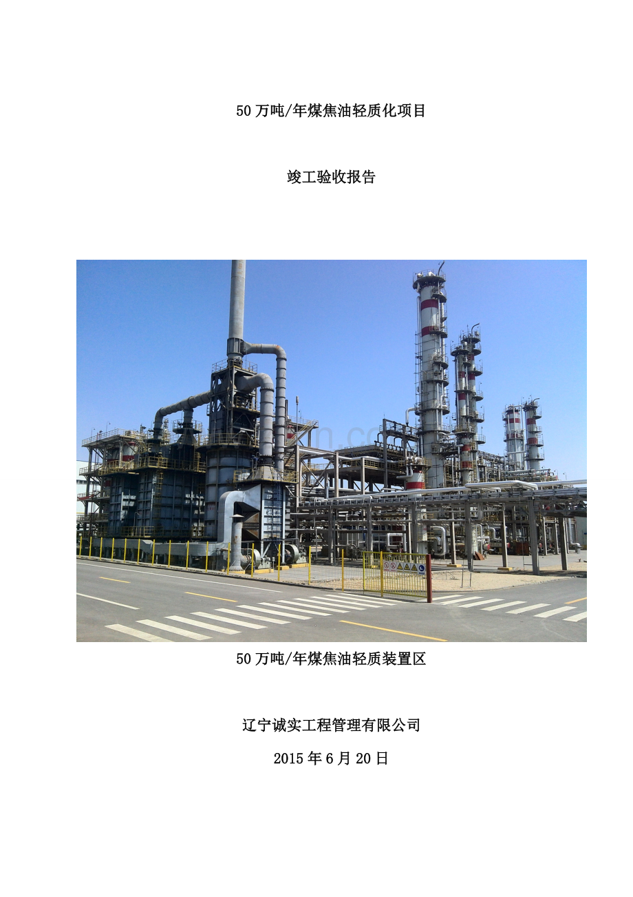 50万吨：竣工验收报告.doc_第1页
