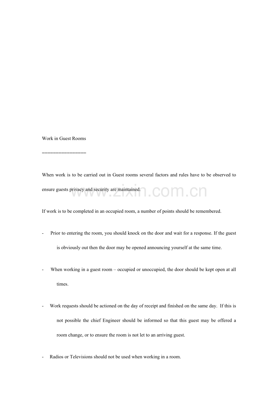 国外著名酒店工程部操作程序-4REPAIRSANDMAINTENANCE.doc_第2页