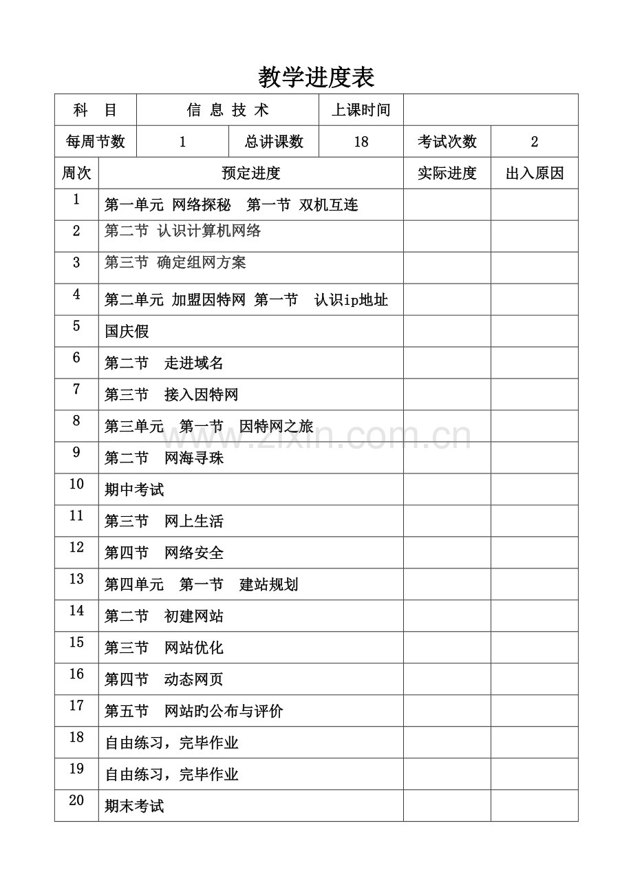 高二上学期信息技术教案.doc_第2页