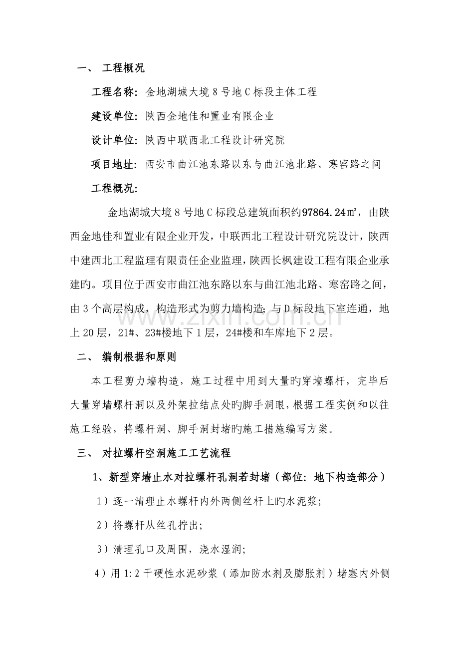 剪力墙螺杆洞封堵方案.doc_第2页