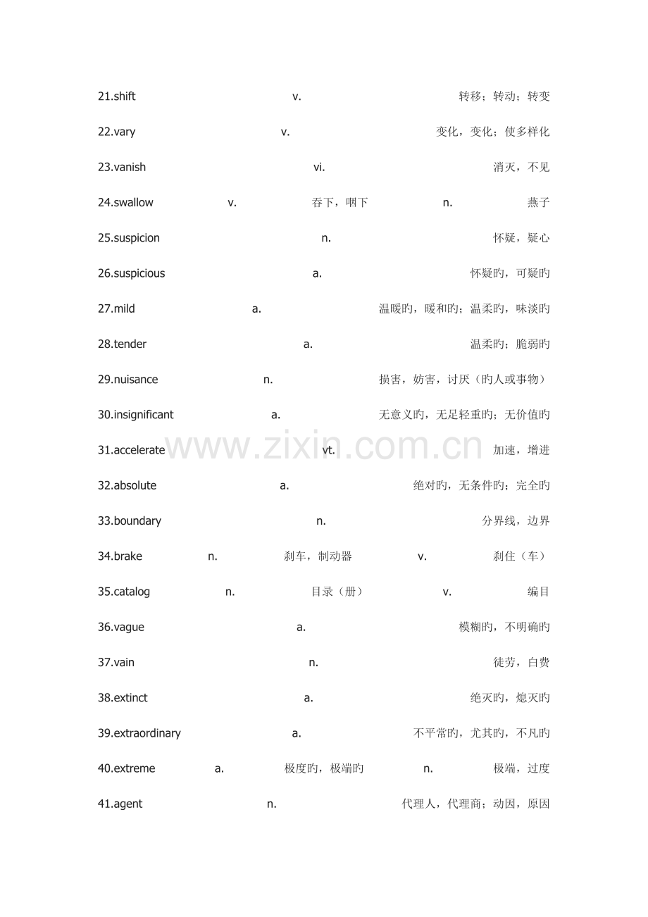 2023年英语四级高频词汇表.doc_第2页