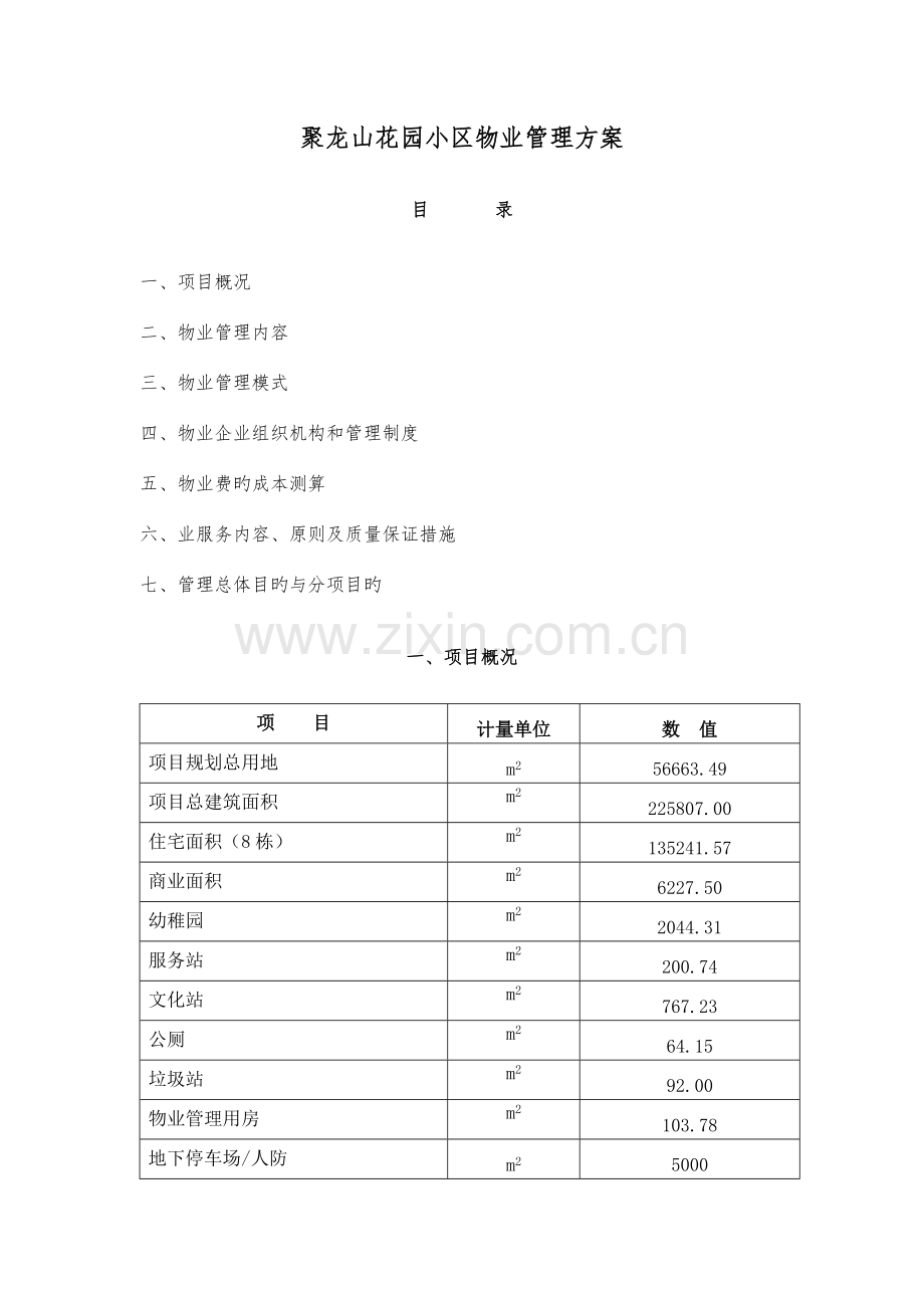 聚龙花园小区物业管理方案.docx_第1页