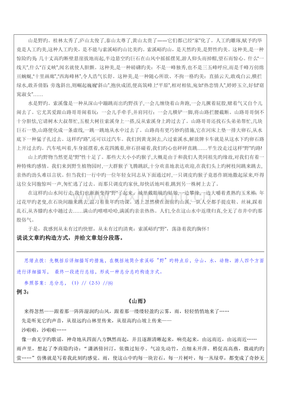 2023年新版知名教育机构小升初语文之段落层次的划分段意概括及内容概括.doc_第2页