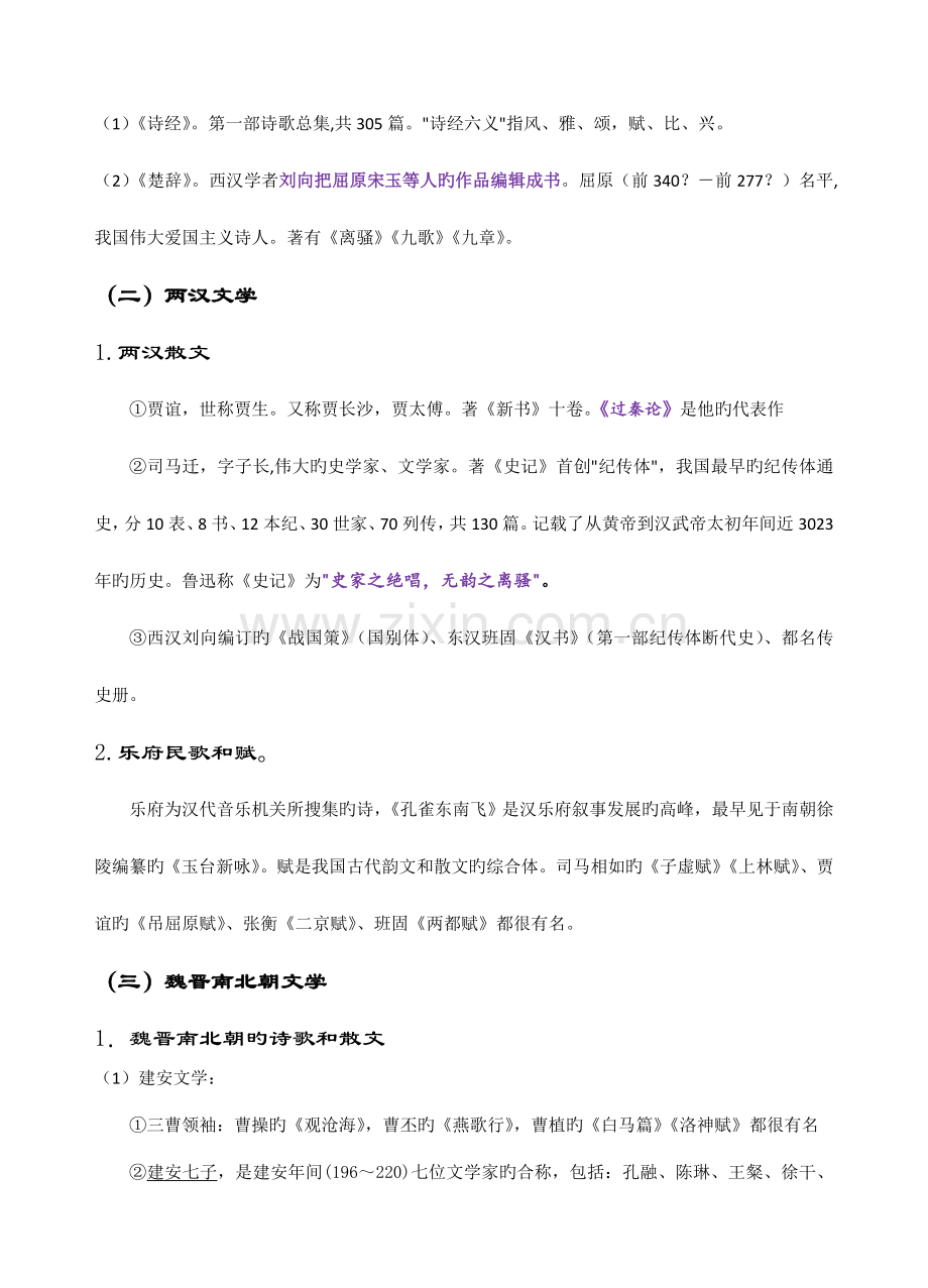 2023年文学常识按朝代整理小升初必背.doc_第2页
