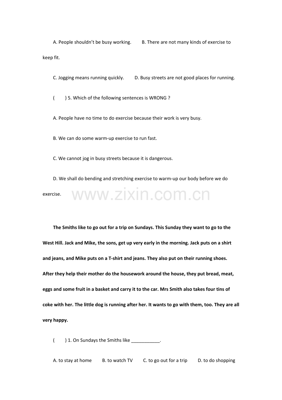 2023年小升初英语阅读理解专项训练.docx_第2页