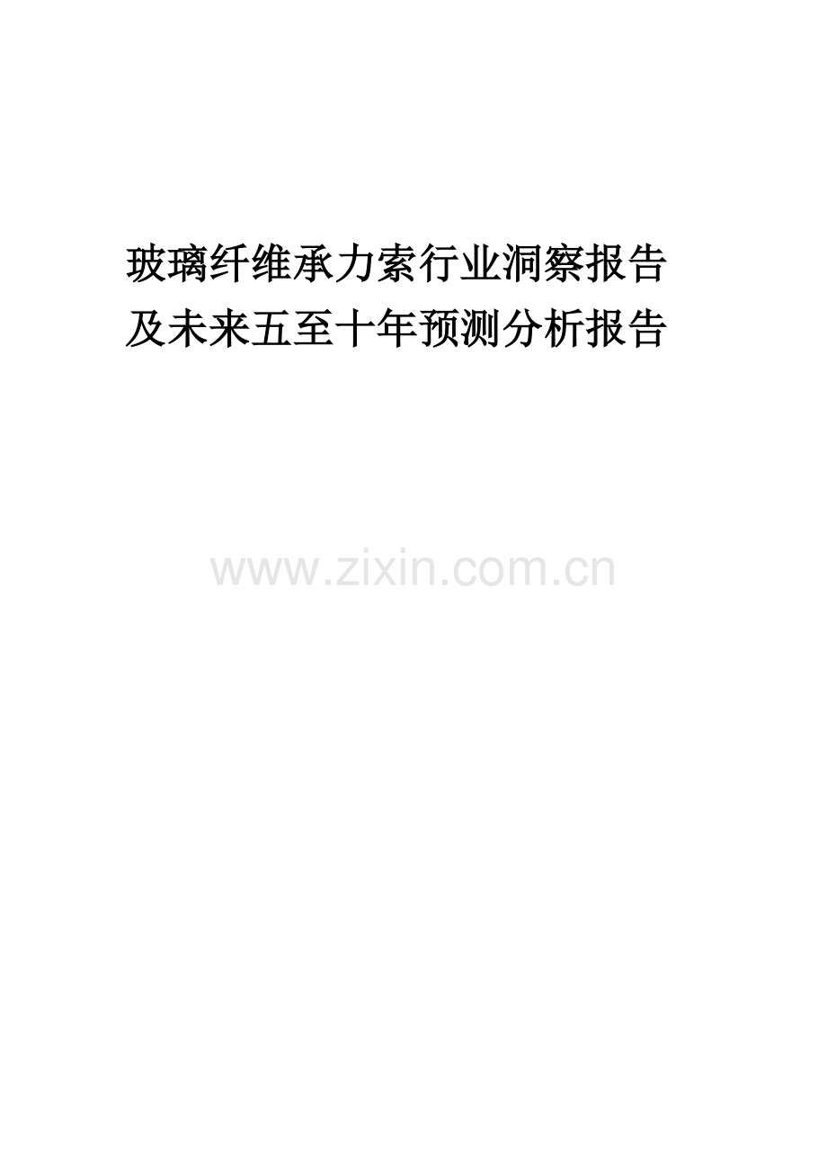 2023年玻璃纤维承力索行业洞察报告及未来五至十年预测分析报告.docx_第1页