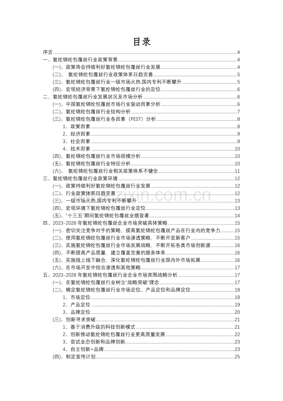 2023年氨纶锦纶包覆丝行业市场突围建议及需求分析报告.docx_第2页