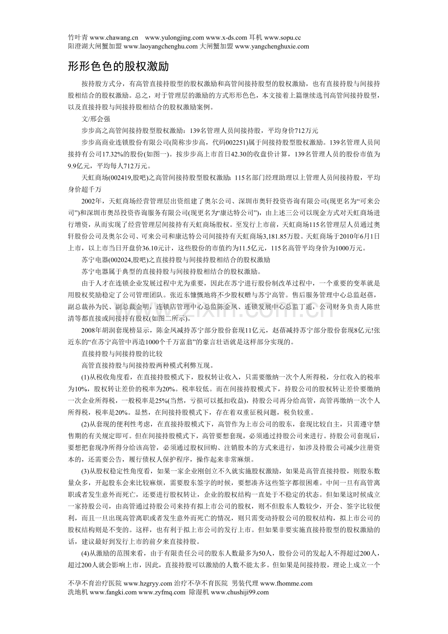 形形色色的股权激励.doc_第1页