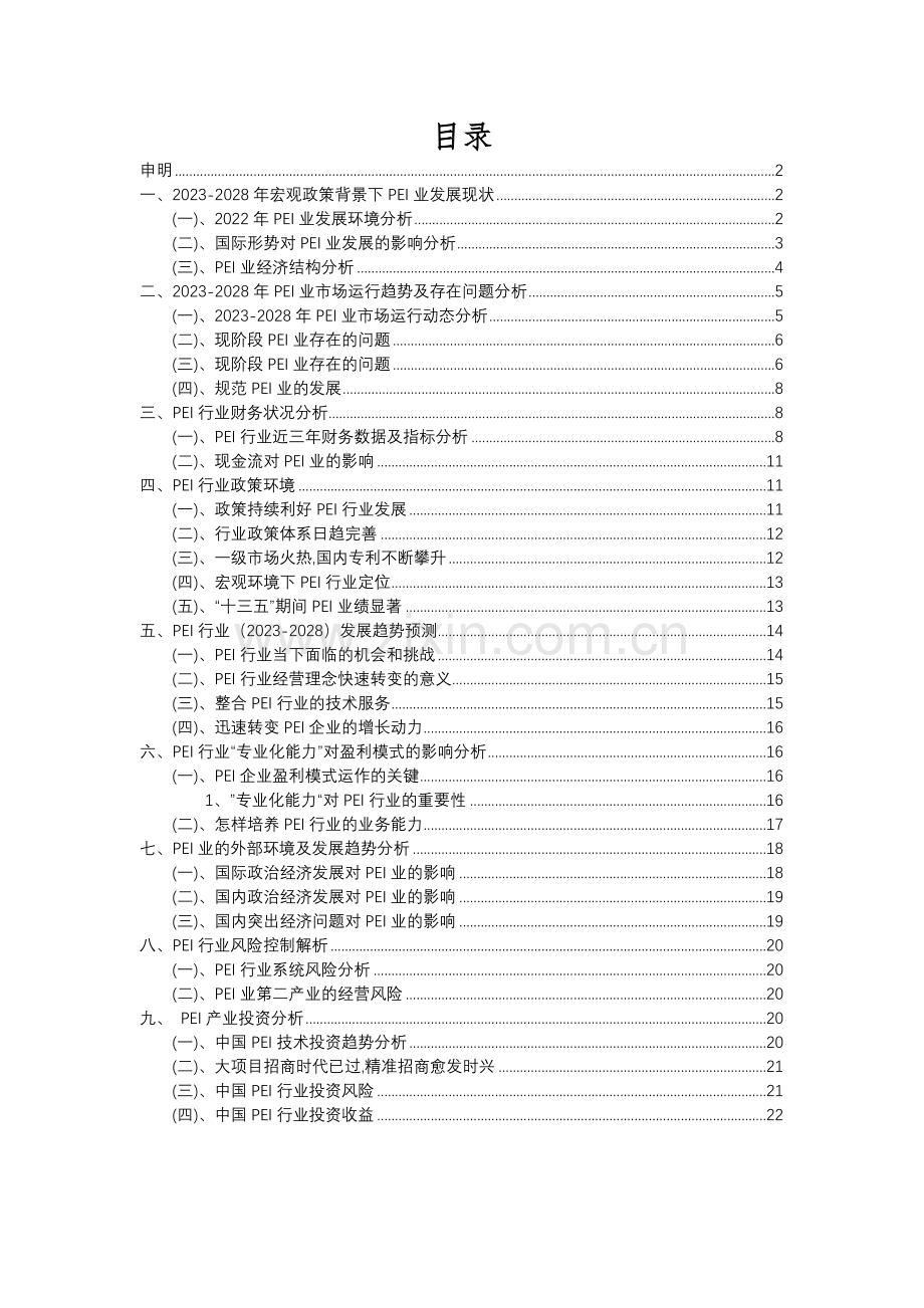 2023年PEI行业市场突围建议及需求分析报告.docx_第2页
