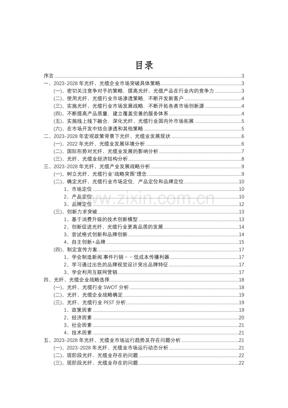 2023年光纤、光缆行业分析报告及未来五至十年行业发展报告.doc_第2页