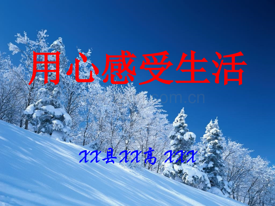 用心感受生活.pptx_第1页