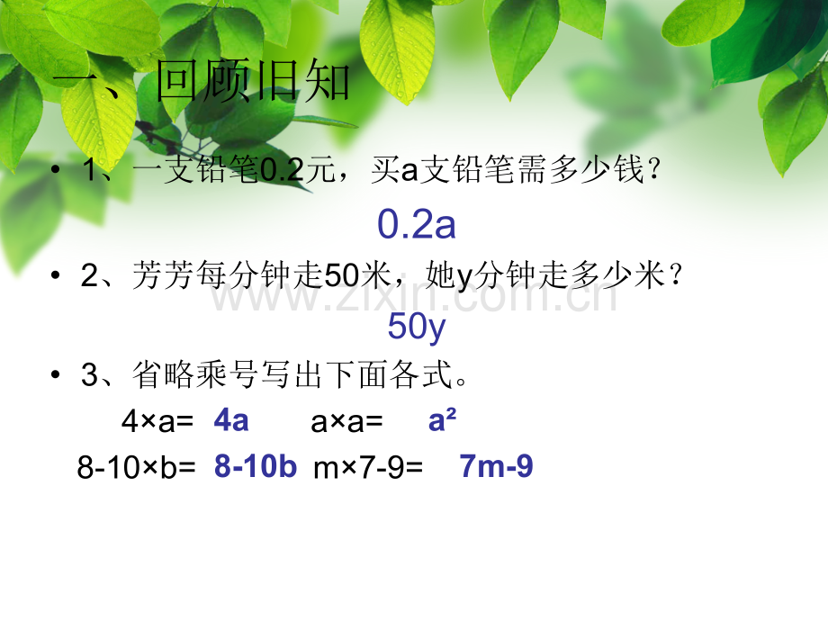 用含有字母的式子表示数量及数量关系课件.pptx_第2页